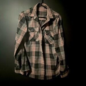 Plaid Button Down Shirt for Women